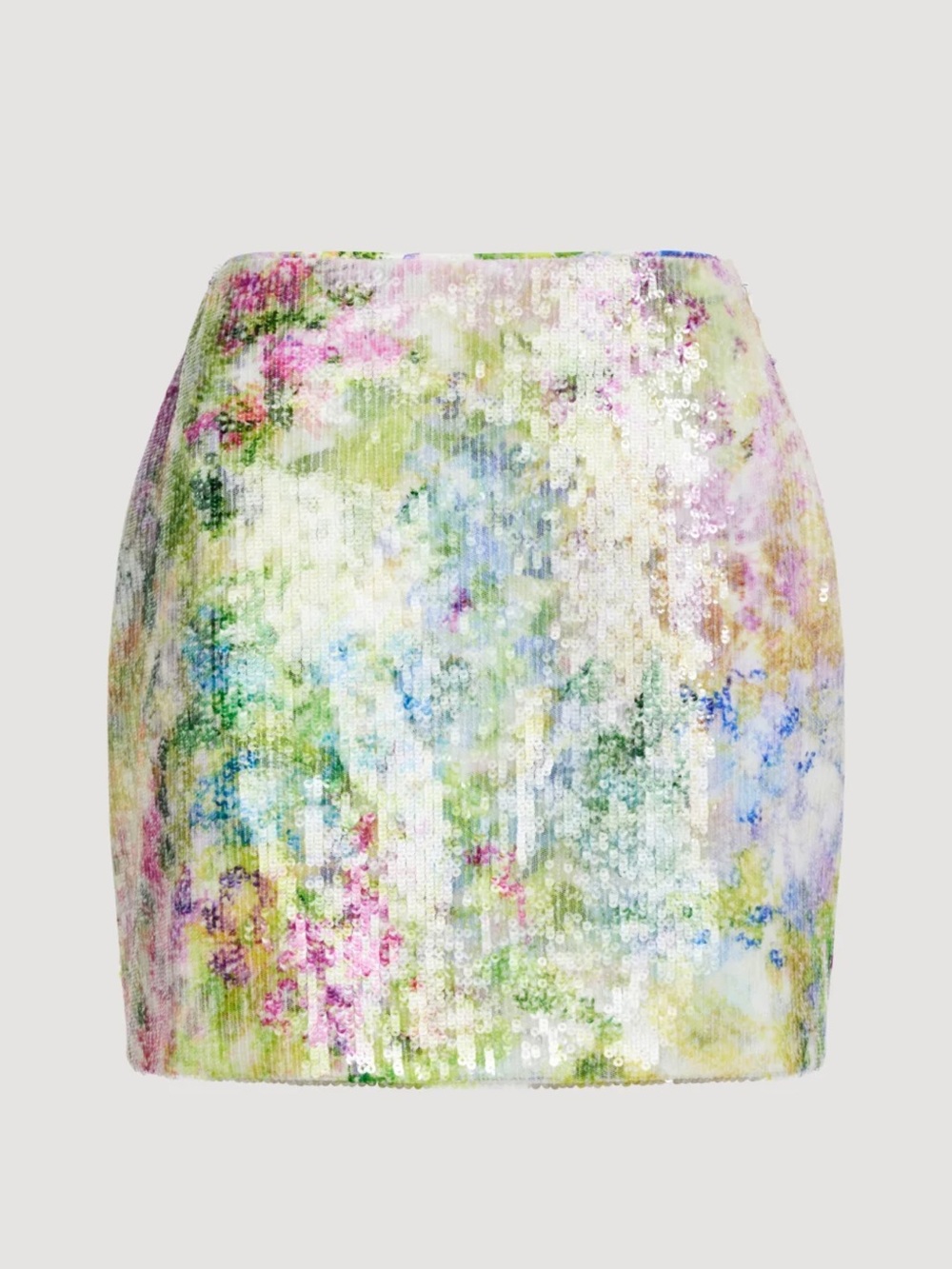 Aje Multicolor Sequin Floral Mini Skirt